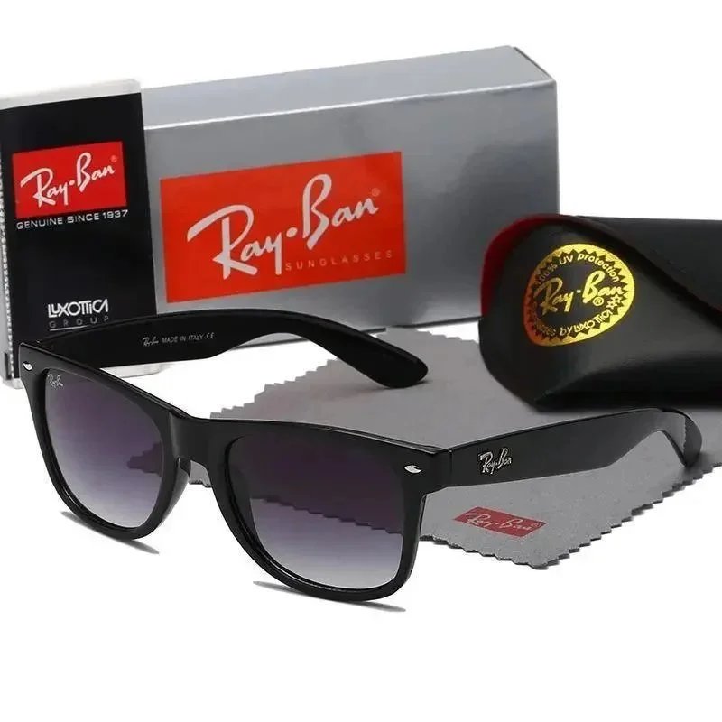 2-140 Glossy Black Dual Gray Lenses + Case