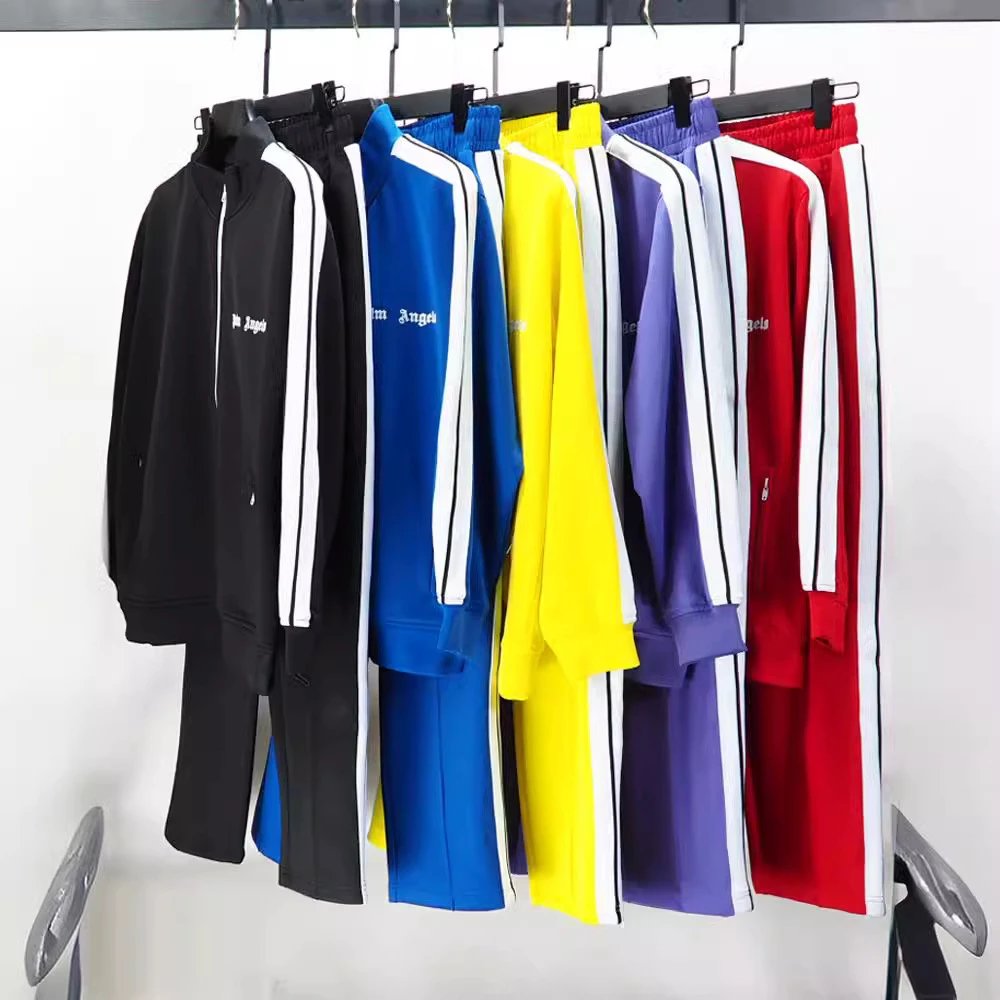 Correct version of trendy striped ribbon high street casual sports jacket couple suit foreign trade