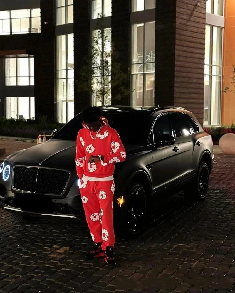 High version autumn and winter new cotton foam printing high street leisure suit cross-border foreign trade wholesale spot High version autumn and winter new cotton foam printing high street leisure suit cross-border foreign trade wholesale spot