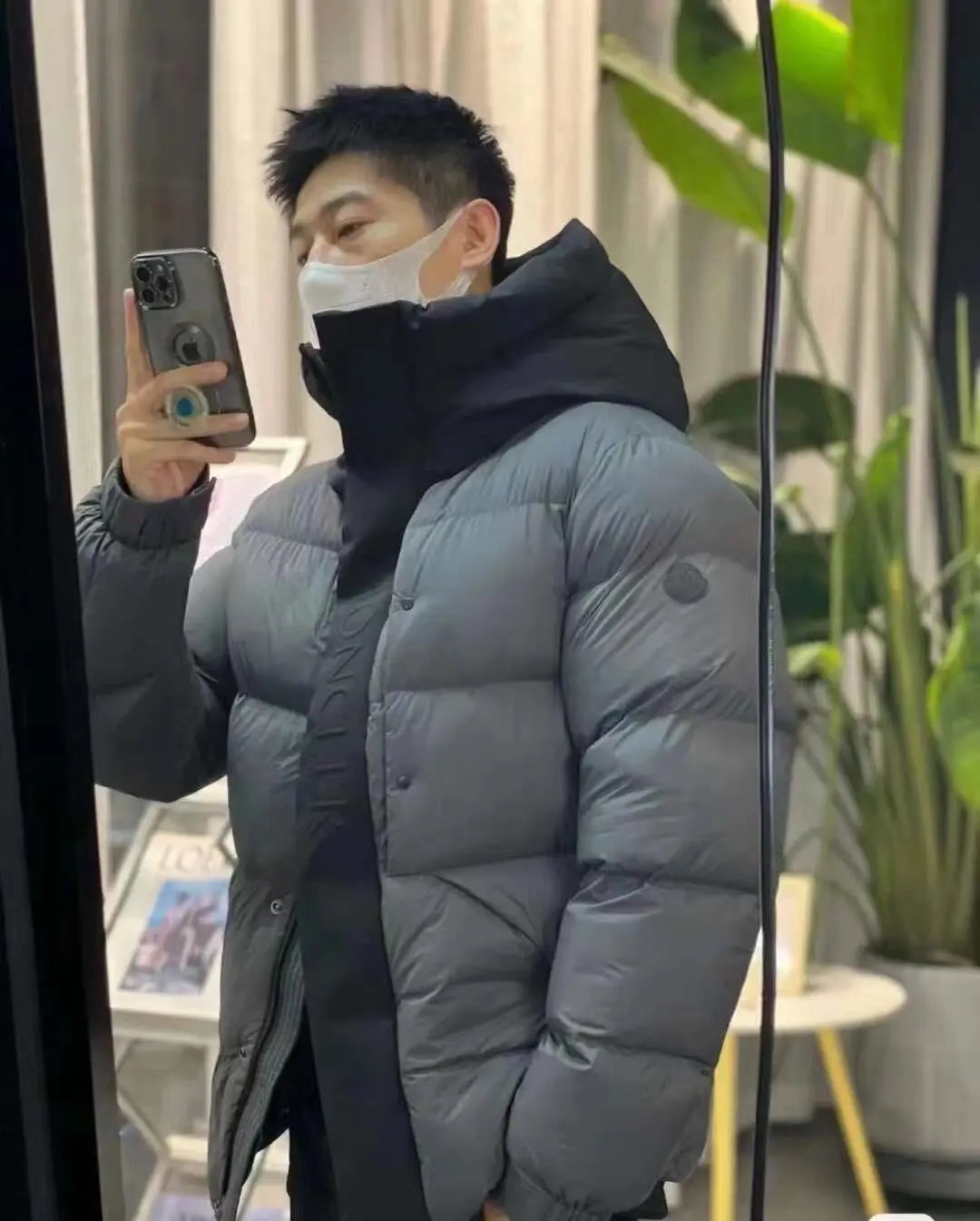 Saint Laurent Monogram-Embroidered Puffer Jacket Off-White - 19