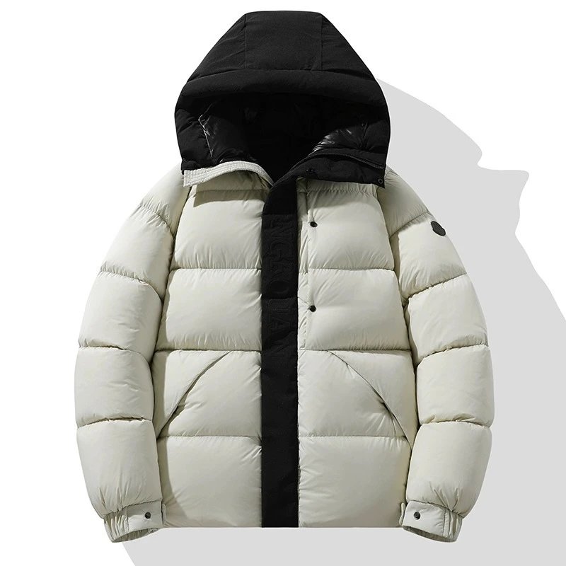 Saint Laurent Monogram-Embroidered Puffer Jacket Off-White - 30