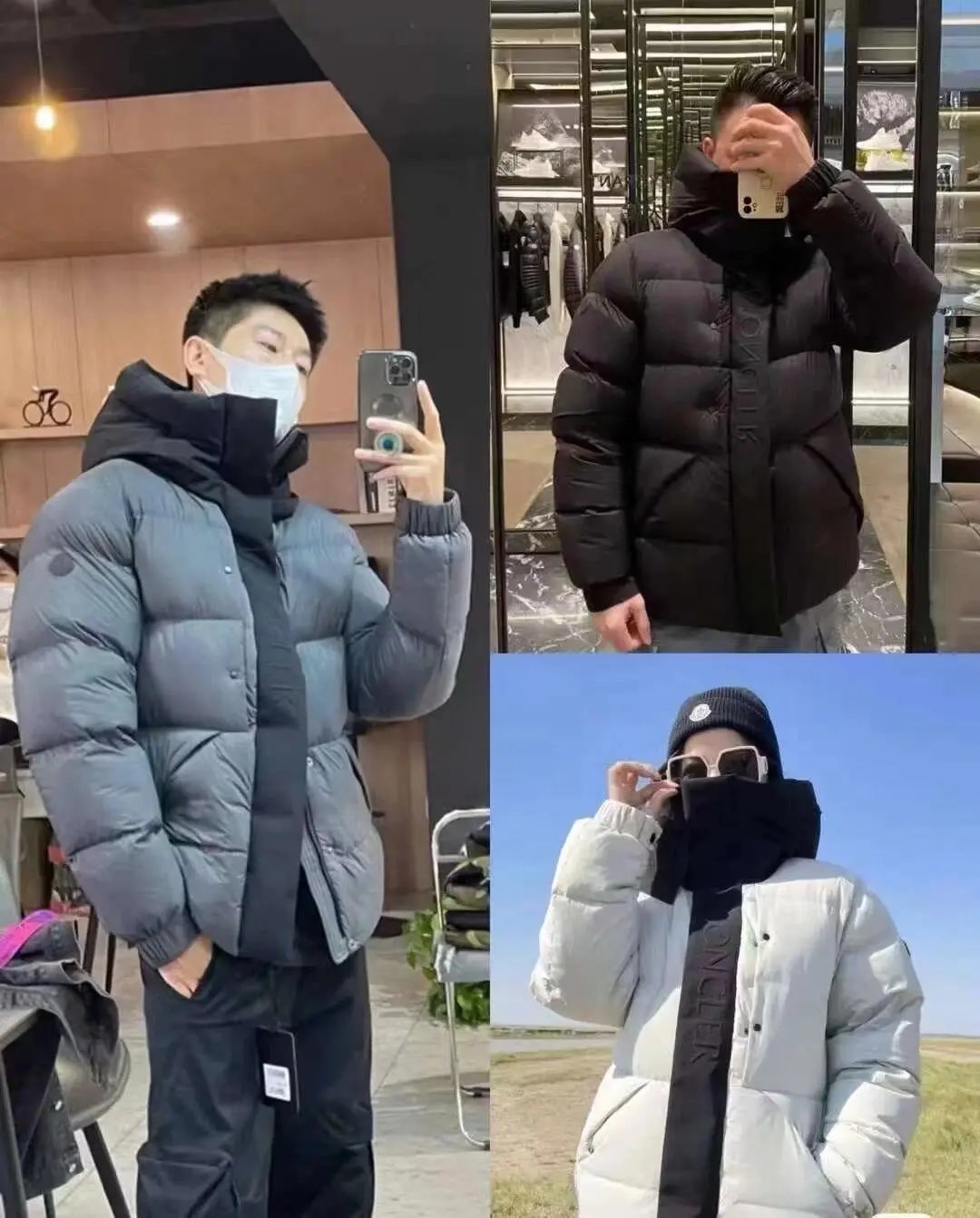 Saint Laurent Monogram-Embroidered Puffer Jacket Off-White - 16