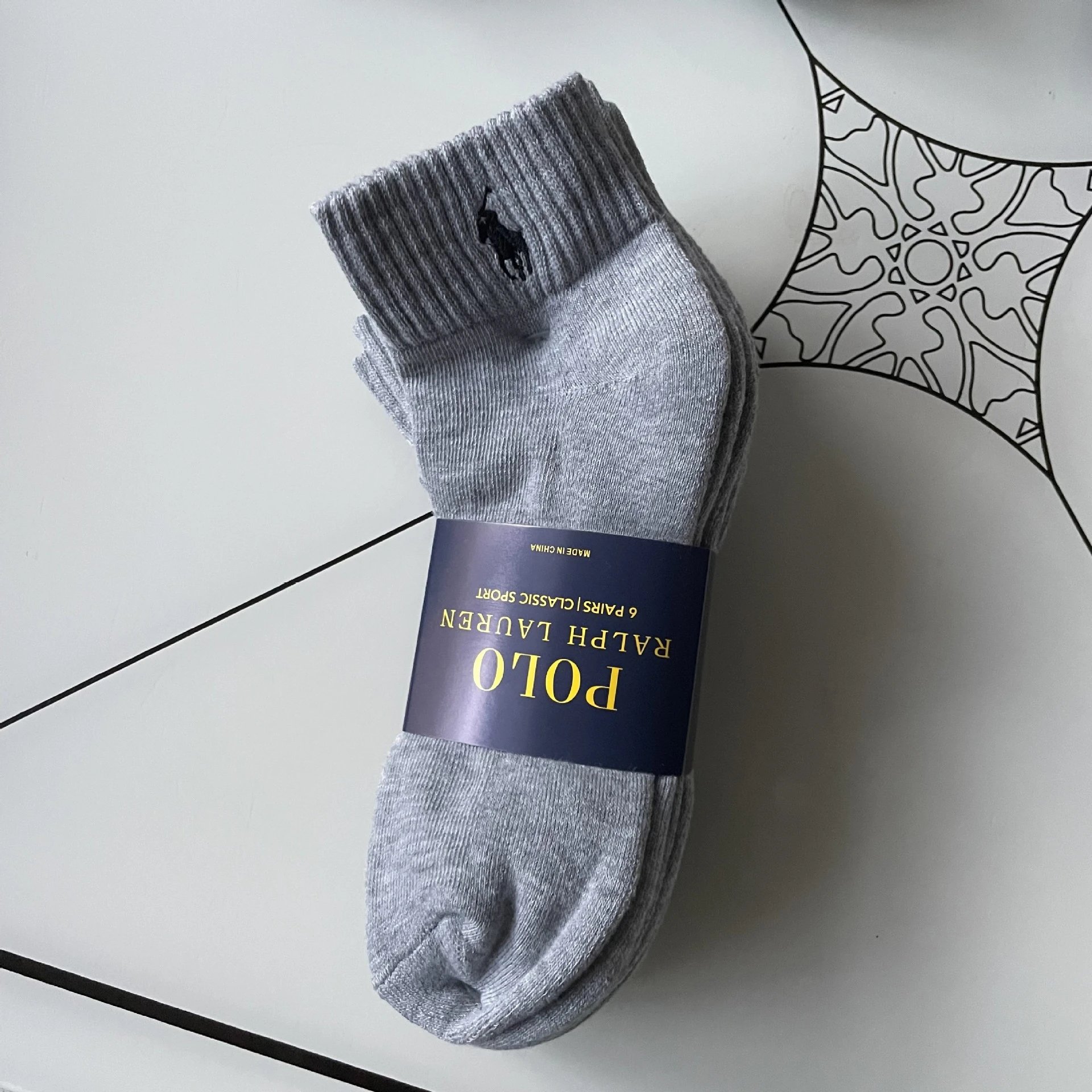 SIX PAIRS gray middle tube [towel bottom]