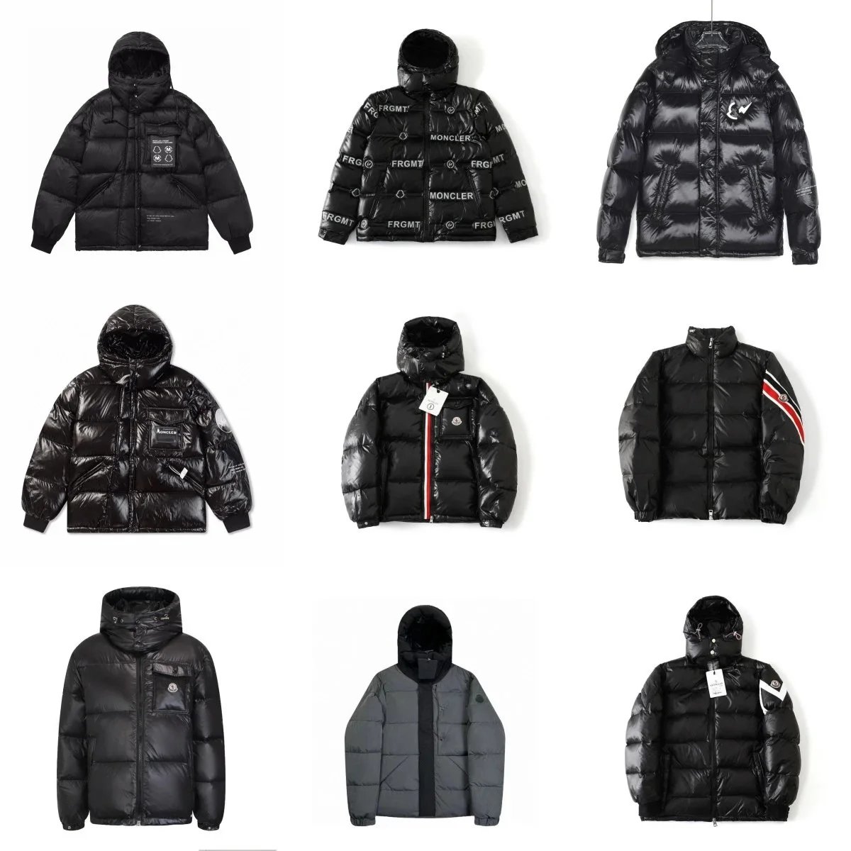 Moncler Black Down Jackets Collection