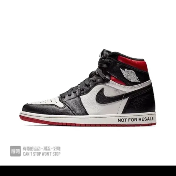 Air Jordan 1 High OG 'Not For Resale' Black White Red Sneakers - 1