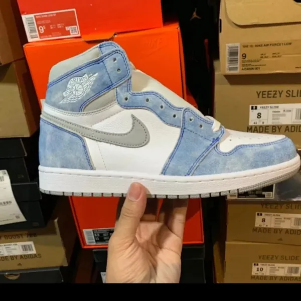 Air Jordan 1 High OG Washed Denim White Sneakers - 1