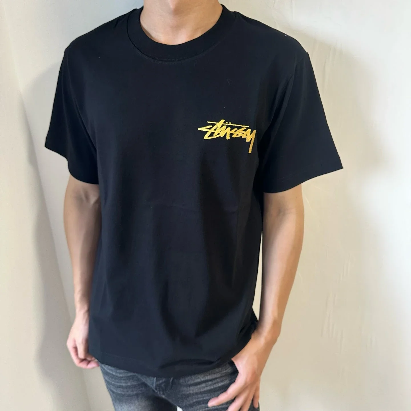 Qiwujia stussy stussy crow is coming luminous fluorescent short-sleeved Cleanfit popular 260g heavy short-sleeved T-shirt high street American style