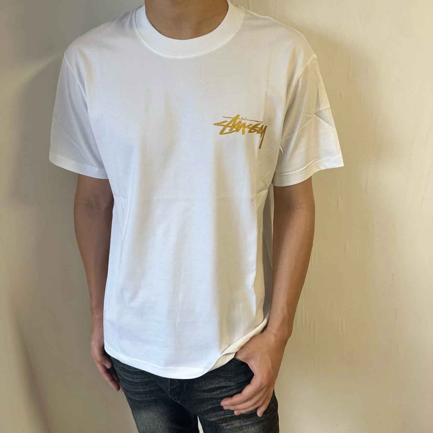 Qiwujia stussy stussy crow is coming luminous fluorescent short-sleeved Cleanfit popular 260g heavy short-sleeved T-shirt high street American style