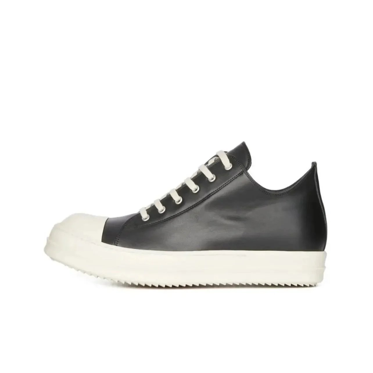 Mid-top leather spaghetti straps