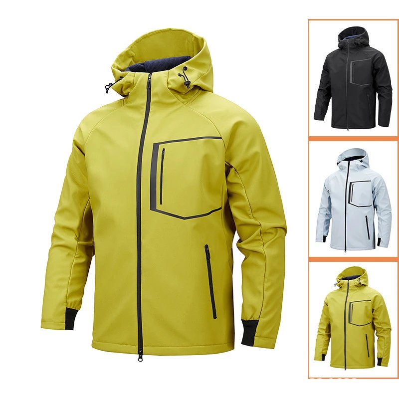 健身多口袋软壳外套