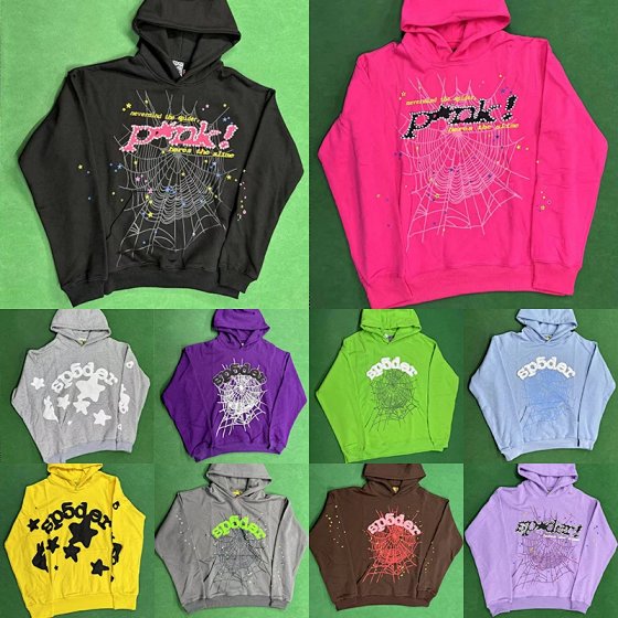 Original - SP Sweatshirt Hip Hop Spider Web Sweatshirt youngthug men and women with the same Pika Europe and the United States hoodie set