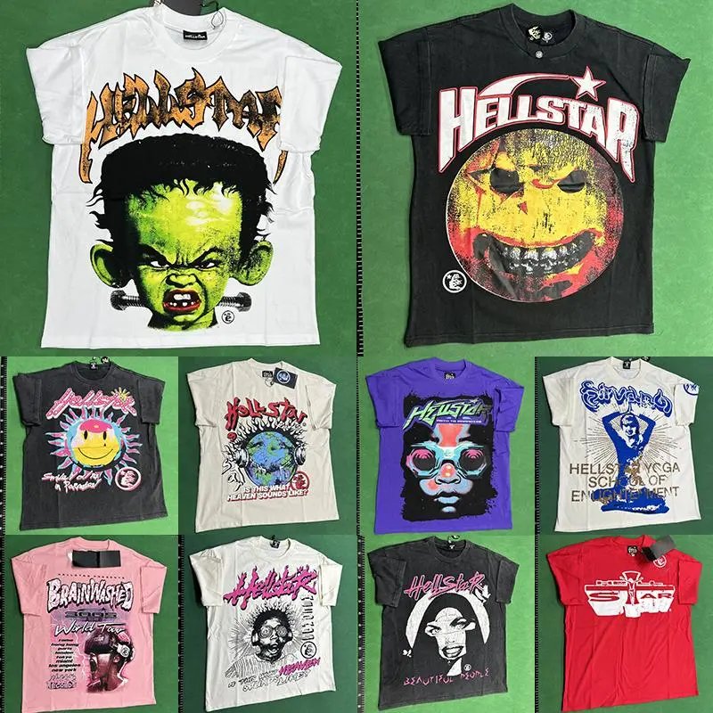 Original - American street trend short-sleeved men's vintage printed loose washed T-shirt
