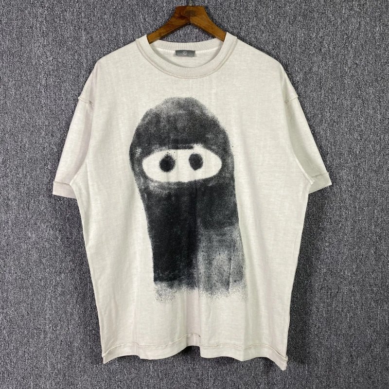 Original - AronODEFRANCE Cartoon Masked Ninja Avatar for Men and Women Loose ADF Washed Outdated Short Sleeve T-shirt Trend
