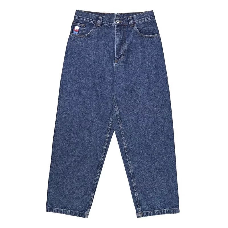 Original - Loose pops pants wide leg jeans straight mid-waist street