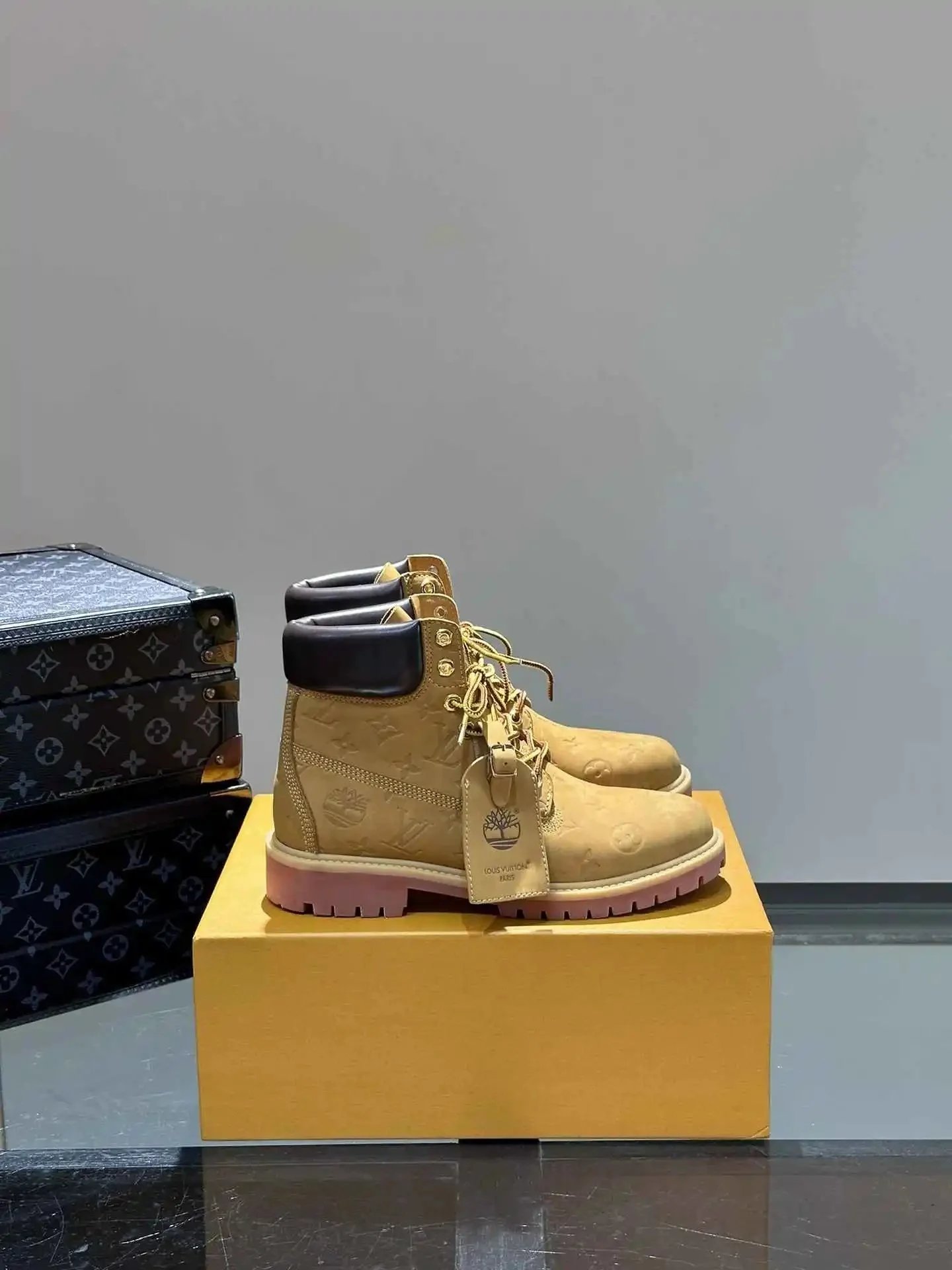 Louis Vuitton Boots Monogram lace-up ankle — Khaki 02