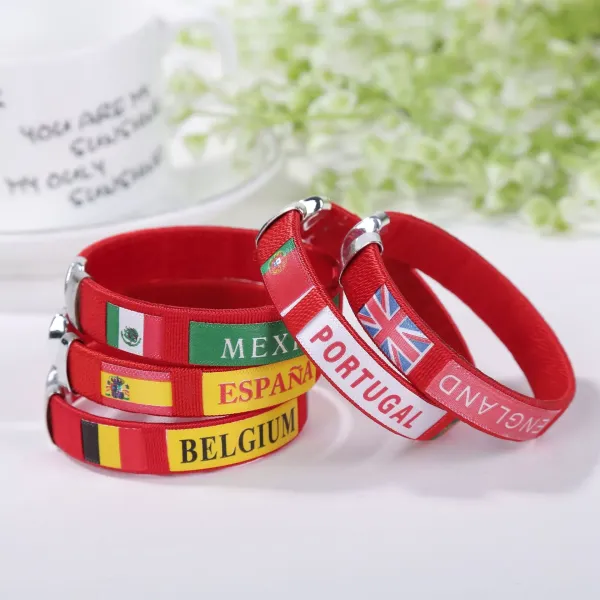 World Cup Country Flag Wristbands Multicolor Bracelets - 3
