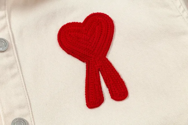Comme des Garçons Play Heart Embroidered Shirt Beige - 7