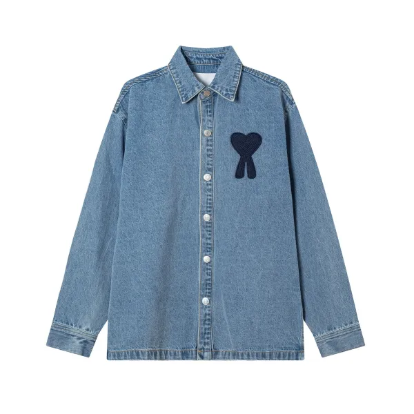Comme des Garçons Play Heart Embroidered Shirt Beige - 19