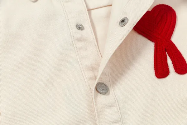 Comme des Garçons Play Heart Embroidered Shirt Beige - 12