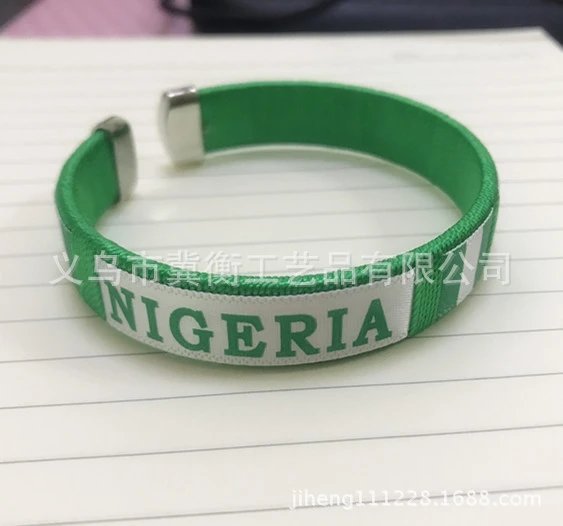 Nigeria Flag Wristband Green White Bracelet