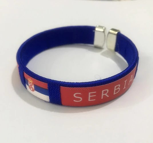 Serbia National Team Fan Bracelet Blue Red White Bracelet