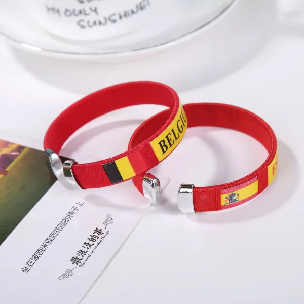 World Cup Country Flag Wristbands Multicolor Bracelets - 5