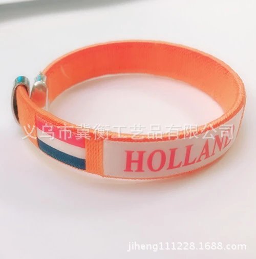Holland Flag Wristband Orange Multicolor Bracelet