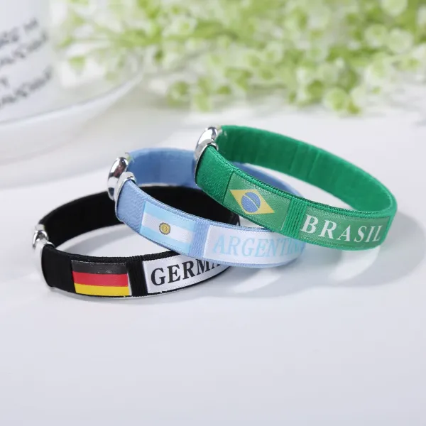 World Cup Country Flag Wristbands Multicolor Bracelets - 4
