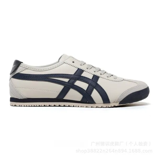 Asics Onitsuka Tiger Mexico 66 Beige and Navy Sneakers - 1