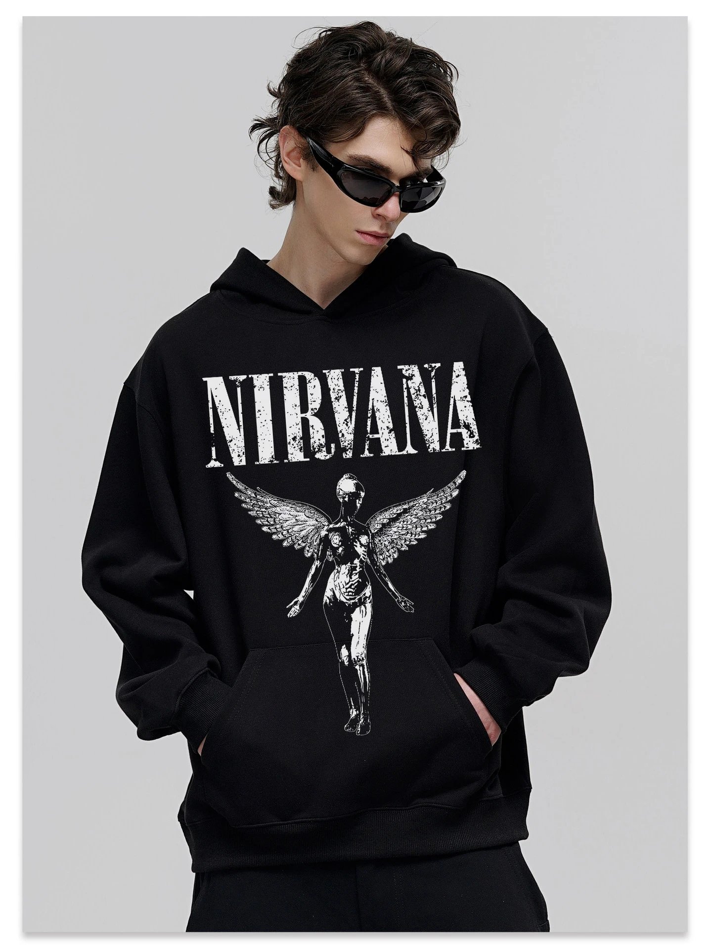Nirvana x 5A NC Winged Figure Black Hoodie - 15