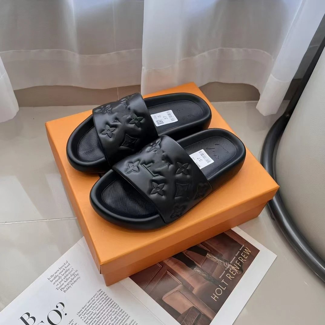 Louis Vuitton Monogram Slide Slippers White Sandals - 4