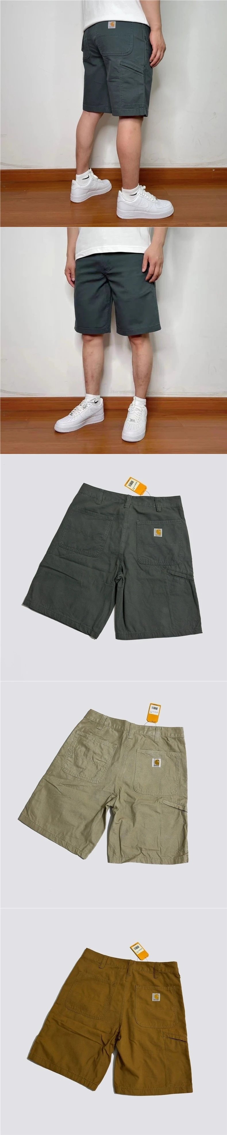 Carhartt WIP Double Knee Shorts Olive Green Shorts - 3