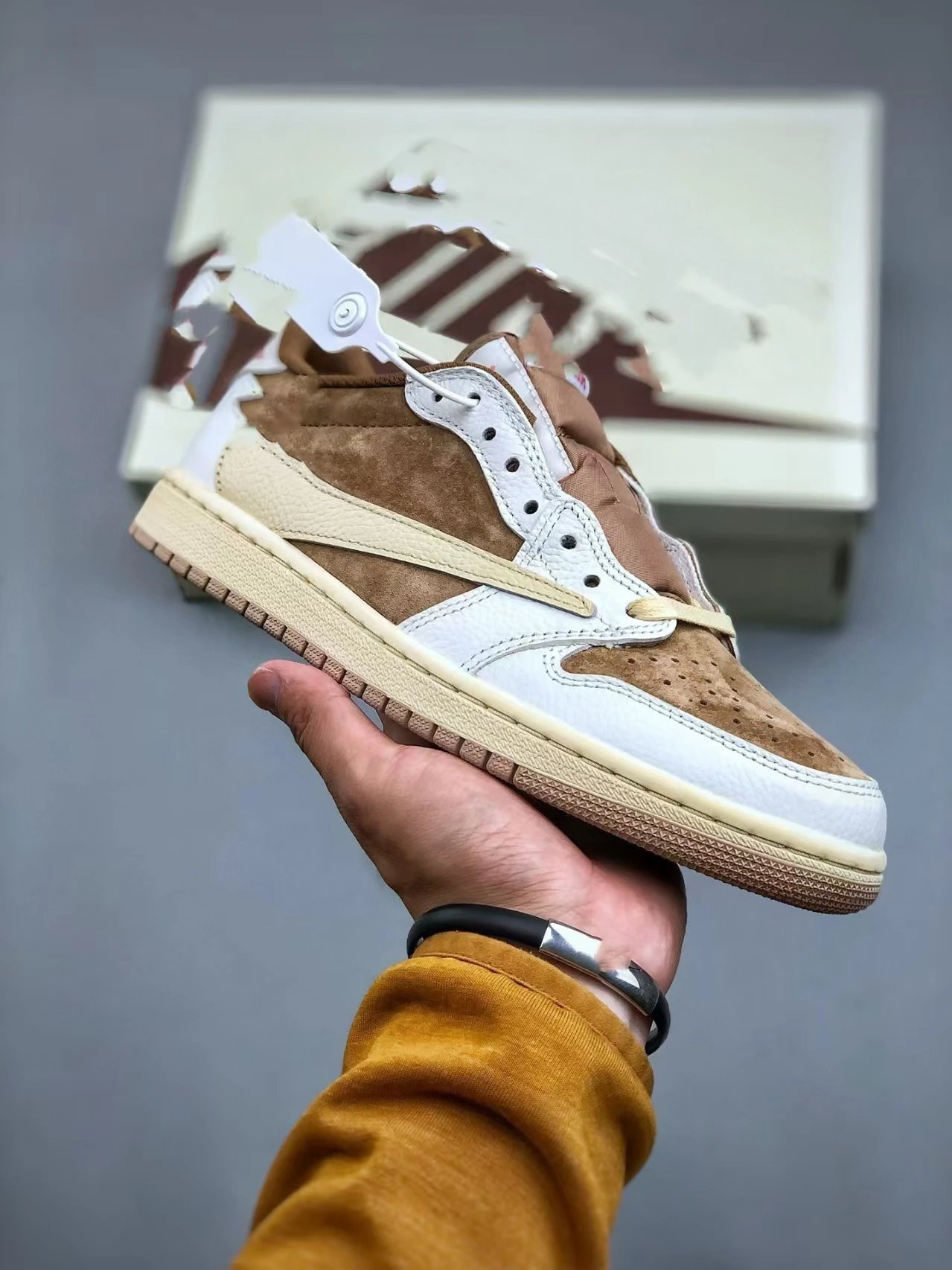 Travis Scott x Nike SB Dunk Low Black/White Sneakers - 13