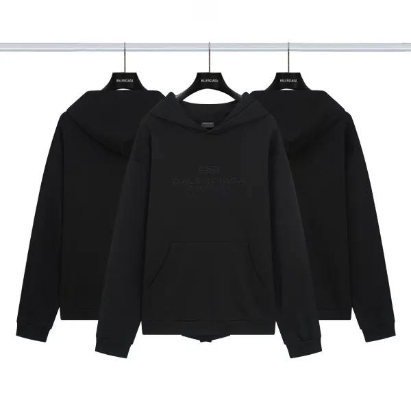 Balenciaga Distressed Graphic Hoodie Black/Gray/White/Army Green/Light Blue Multicolor - 19
