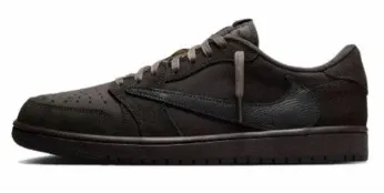 Travis Scott x Nike Air Jordan 1 Low OG 'Cactus Jack' Black Sneakers - 1