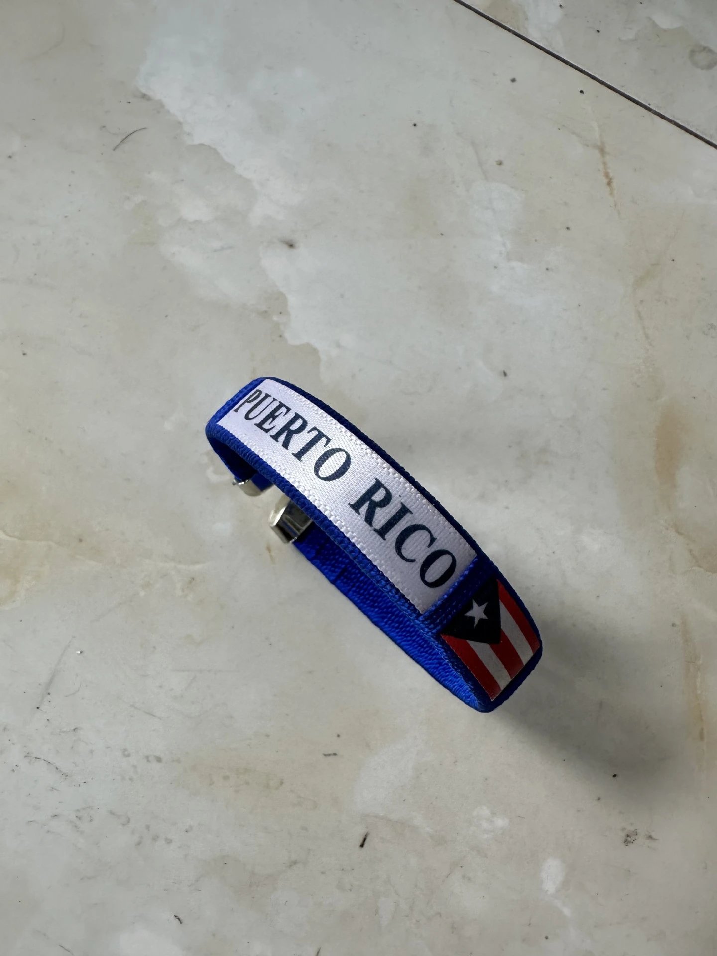 Puerto Rico Flag Wristband Blue White Red Bracelet