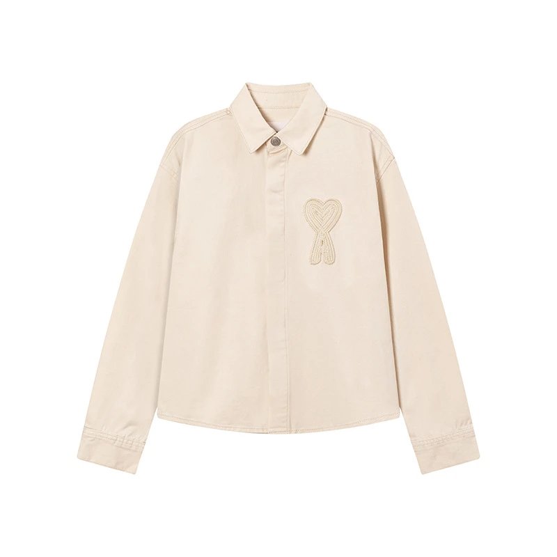 Maison Margiela x H&M Heart Embroidery Shirt Beige Shirt
