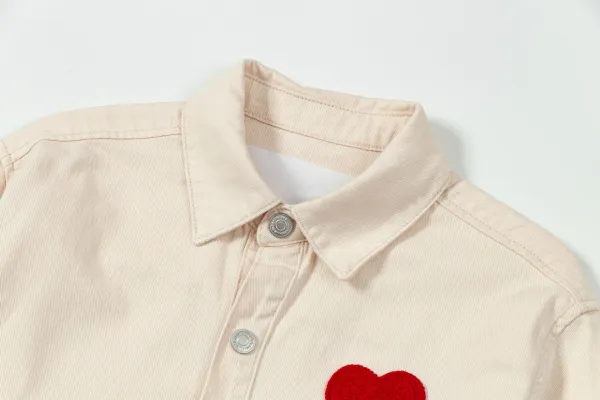 Comme des Garçons Play Heart Embroidered Shirt Beige - 10