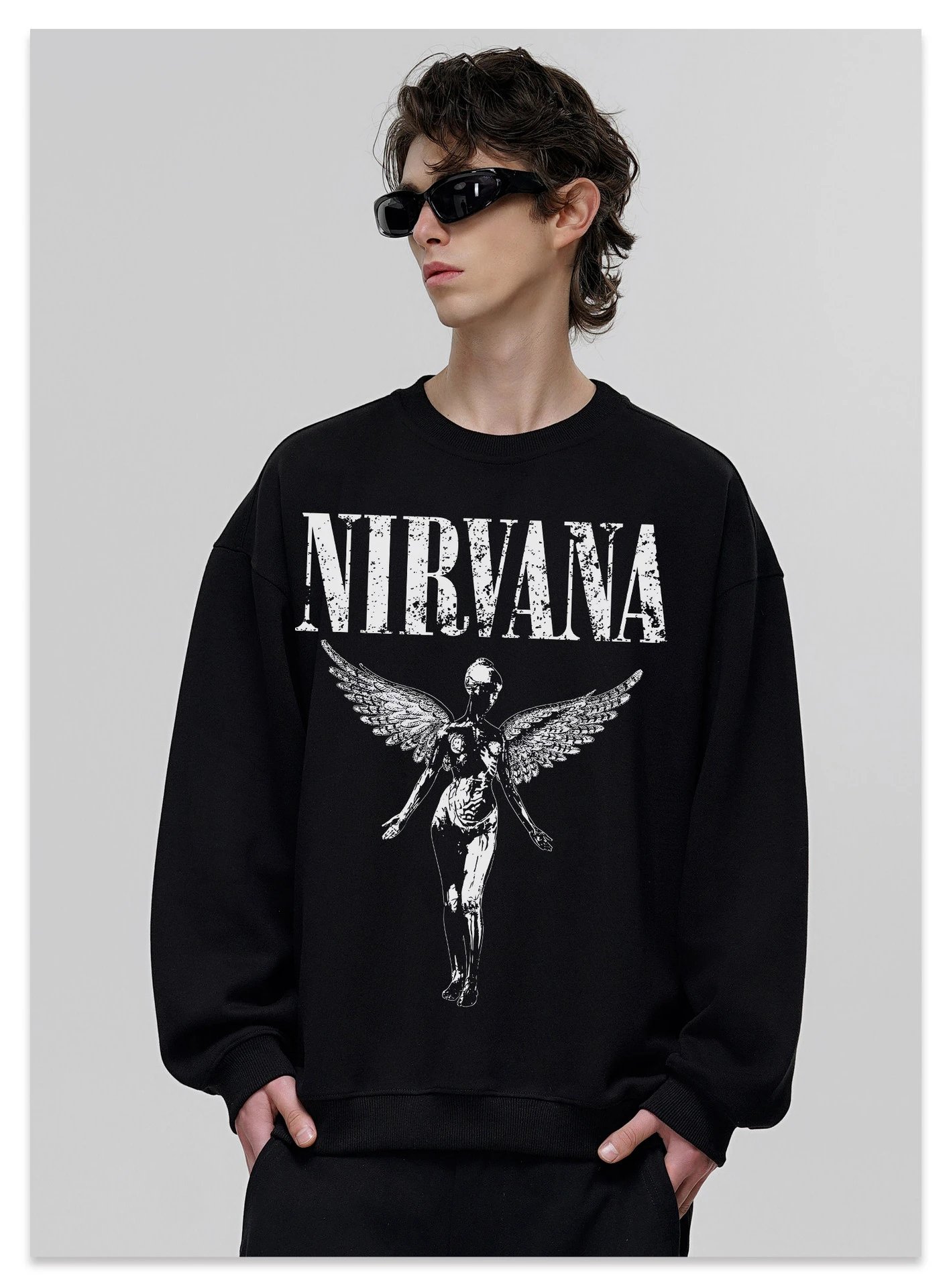 Nirvana x 5A NC Winged Figure Black Hoodie - 14