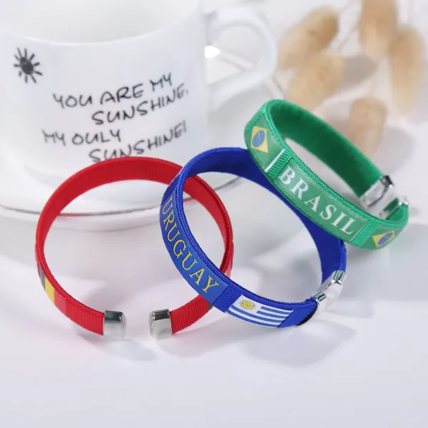 World Cup Country Flag Wristbands Multicolor Bracelets - 6