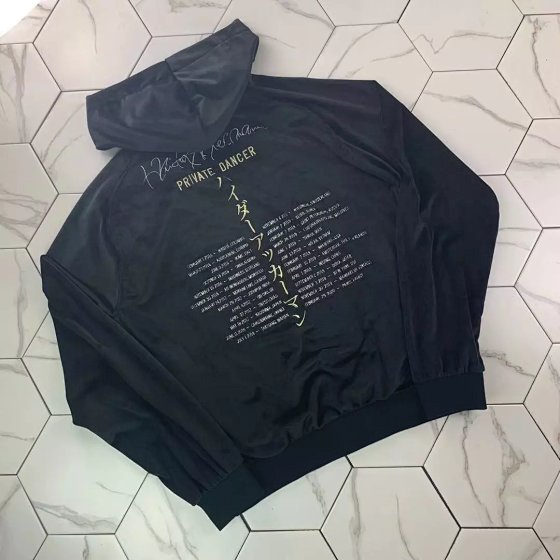 Gaorl's new Japanese gold embroidered black velvet hoodie sweatshirt with loose Haider Ackermann