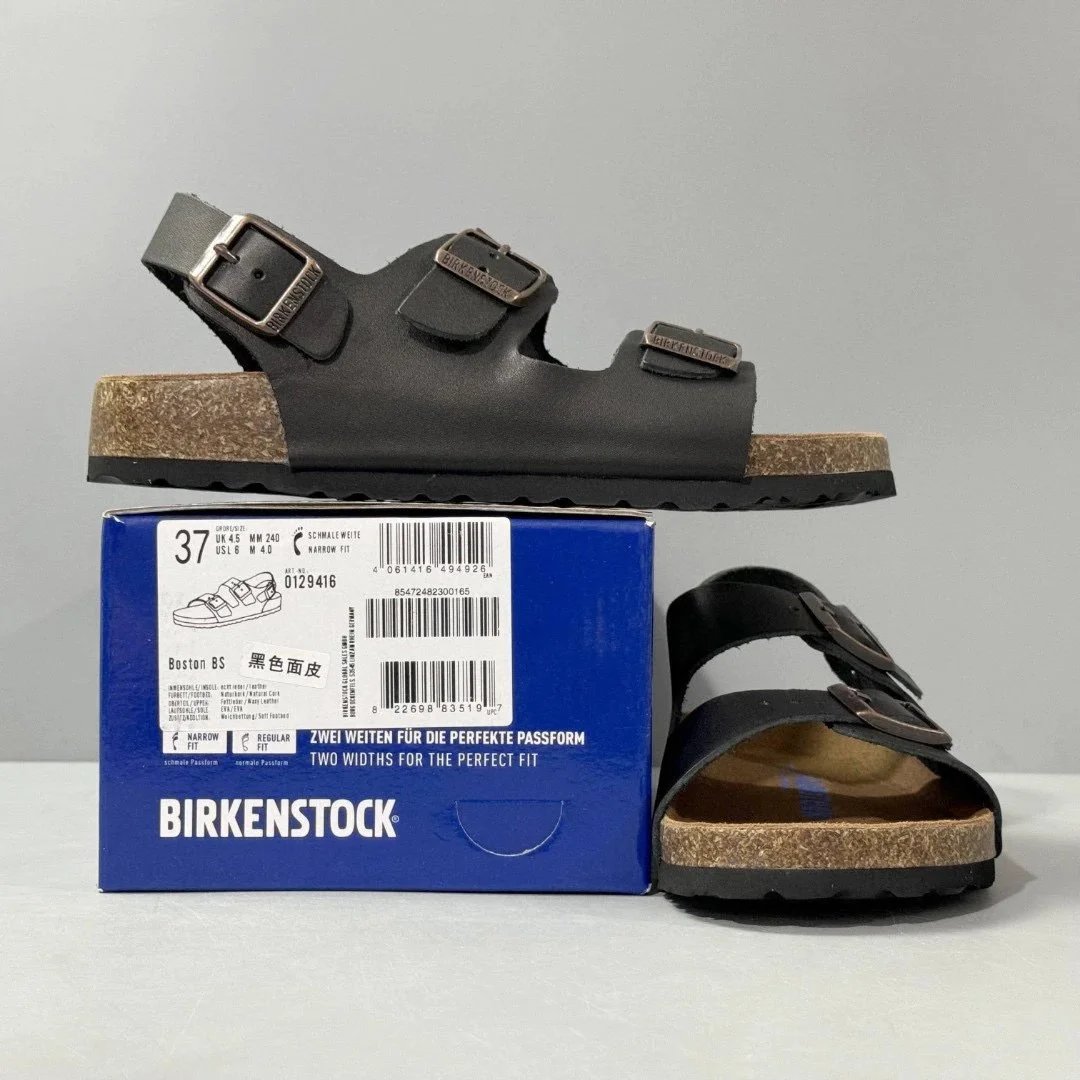 DC Birkenstock Sandals (Black Leather Upper)