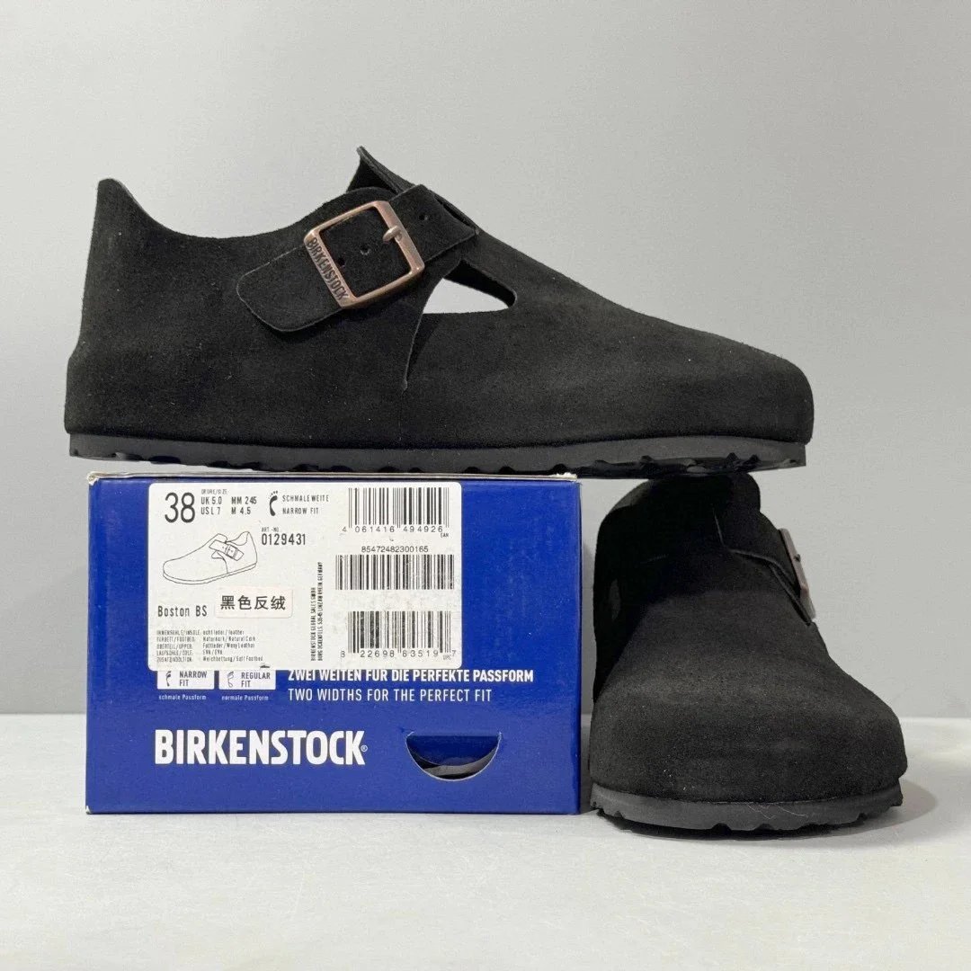 DC Birkenstock Flats (Black Suede)