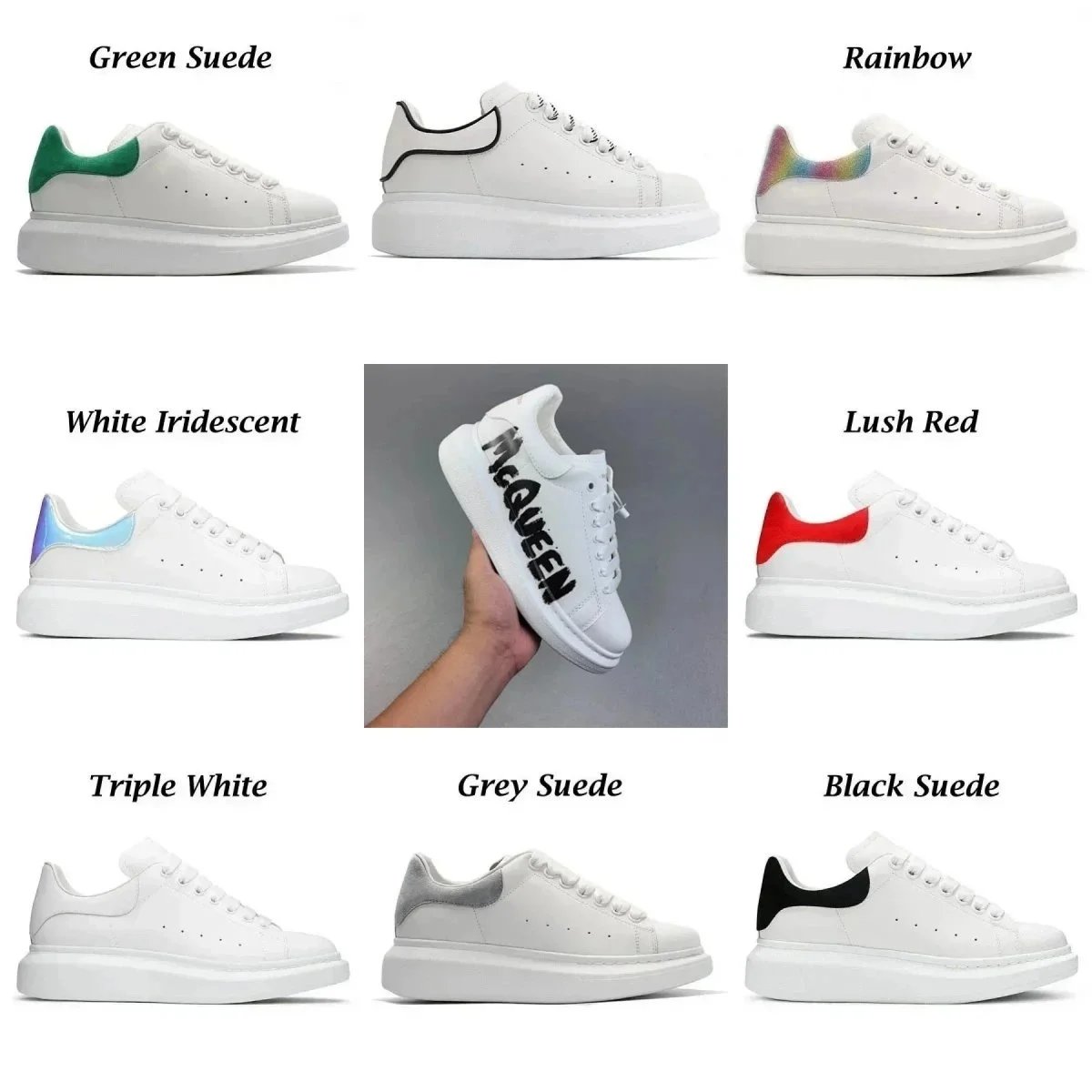 Alexander McQueen White Leathe