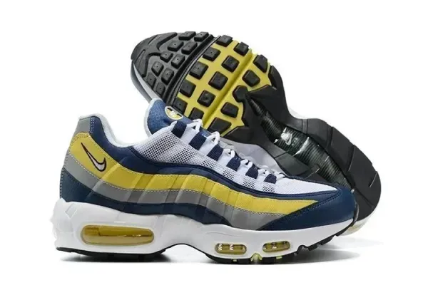 Nike Air Max 95 Yellow Navy White Sneakers - 1