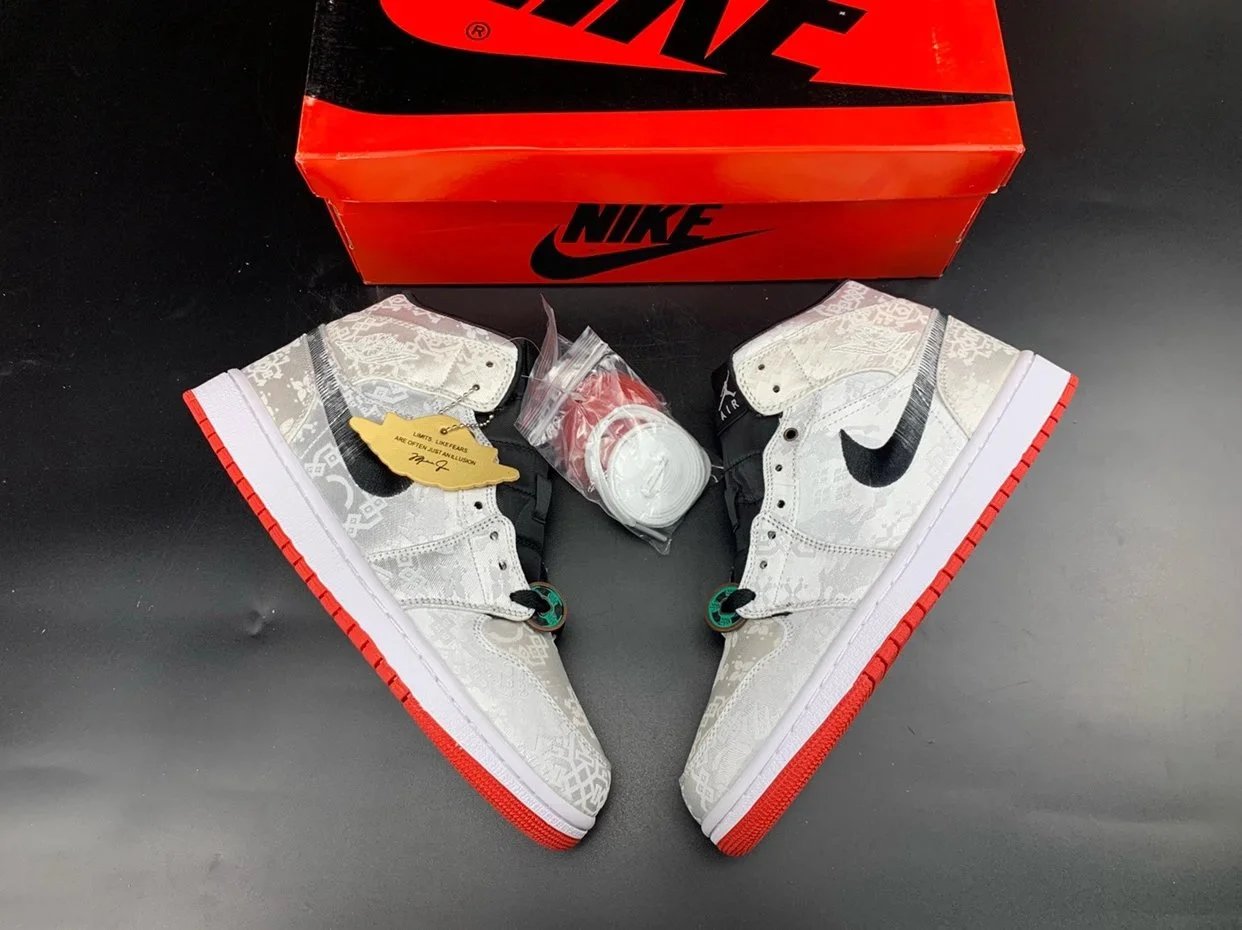 AJ1 High White Silk Tearaway