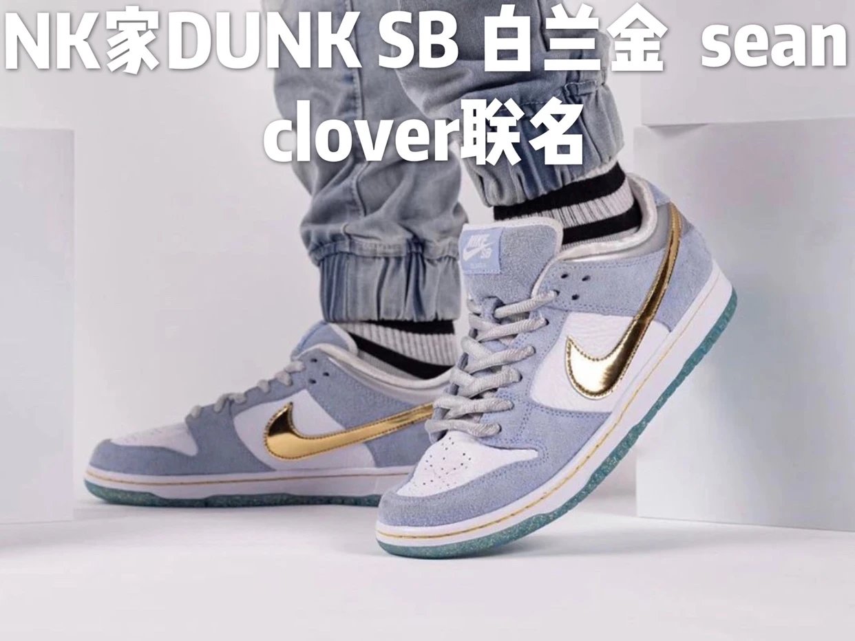 Nike Dunk SB LOW Frozen White Blue Gold