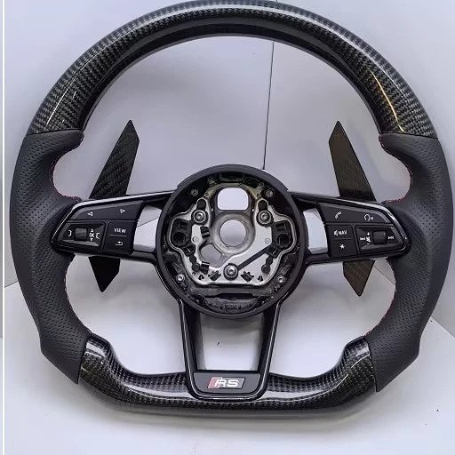 DC Carbon Fiber Steering Wheel for Audi R8 RS A3 A4 A5 A6 A8 A7 TT TTS - Custom Car Upgrade | WhatsApp +86 151 6066 3333