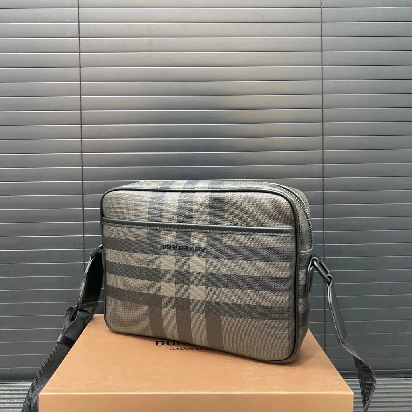 Burberry check pattern backpack and crossbody bag collection product photo 3