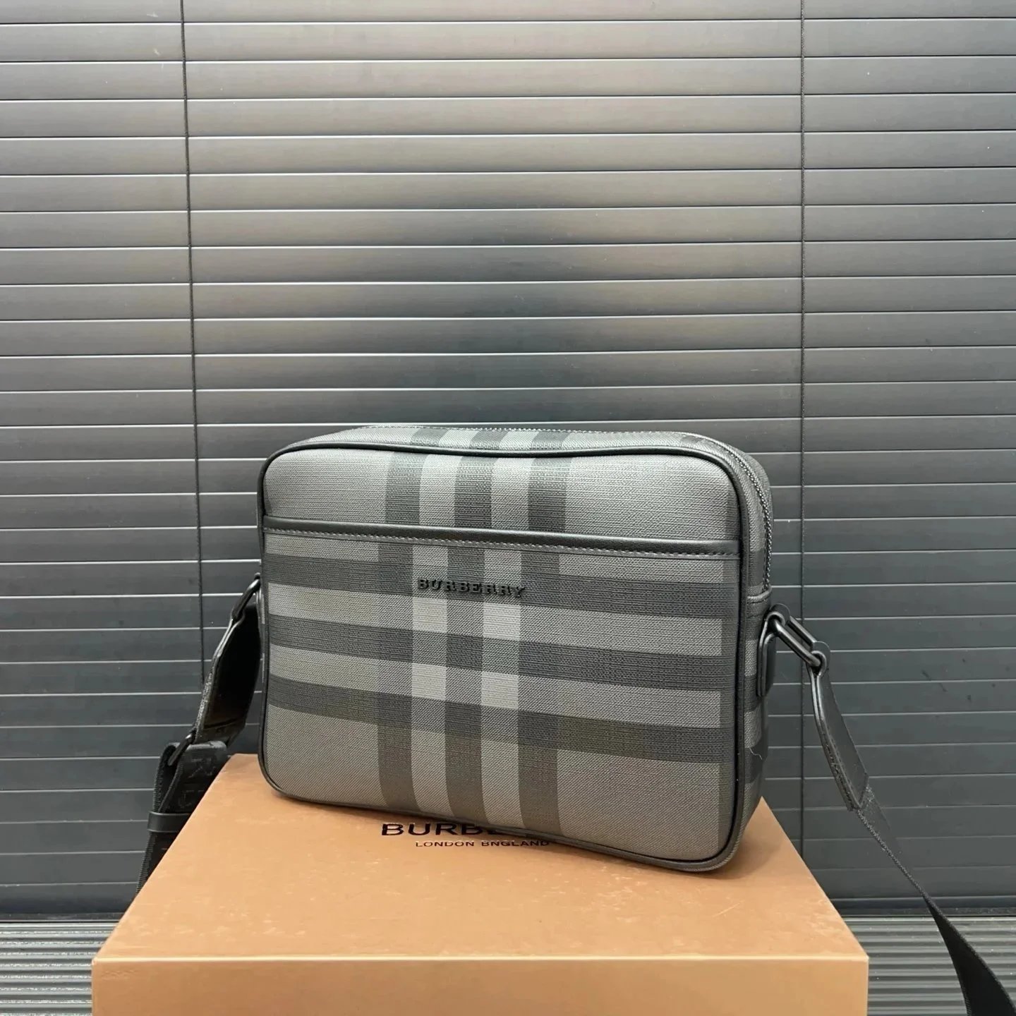 Burberry check pattern backpack and crossbody bag collection product photo 4